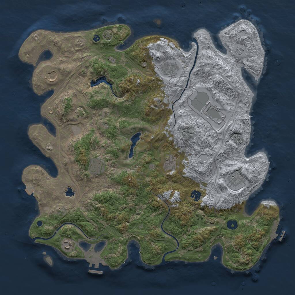 Rust Map: Procedural Map, Size: 4250, Seed: 226703617, 15 Monuments
