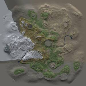 Thumbnail Rust Map: Procedural Map, Size: 3000, Seed: 1944597235, 10 Monuments