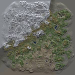 Thumbnail Rust Map: Procedural Map, Size: 5000, Seed: 13455, 17 Monuments