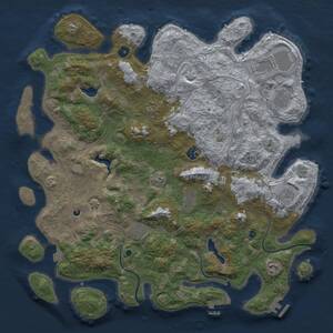 Thumbnail Rust Map: Procedural Map, Size: 4500, Seed: 609863031, 15 Monuments