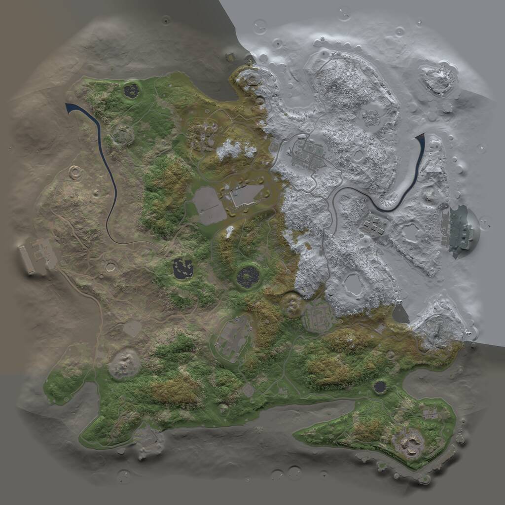 Rust Map: Procedural Map, Size: 3500, Seed: 1664777808, 14 Monuments