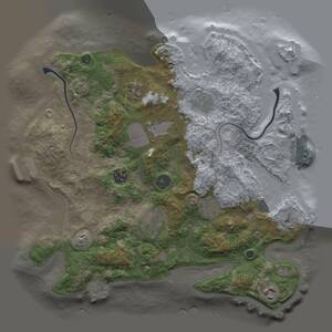 Thumbnail Rust Map: Procedural Map, Size: 3500, Seed: 1664777808, 14 Monuments