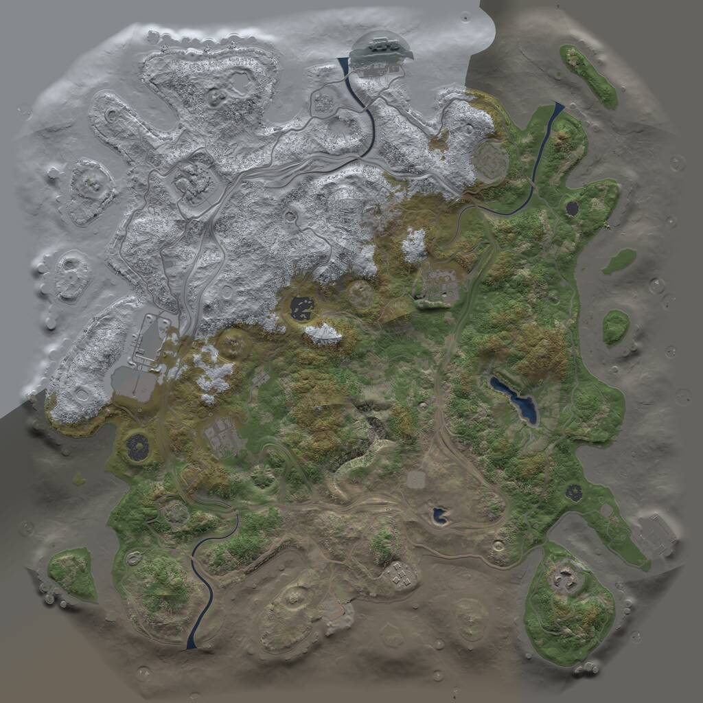 Rust Map: Procedural Map, Size: 4250, Seed: 32165766, 14 Monuments