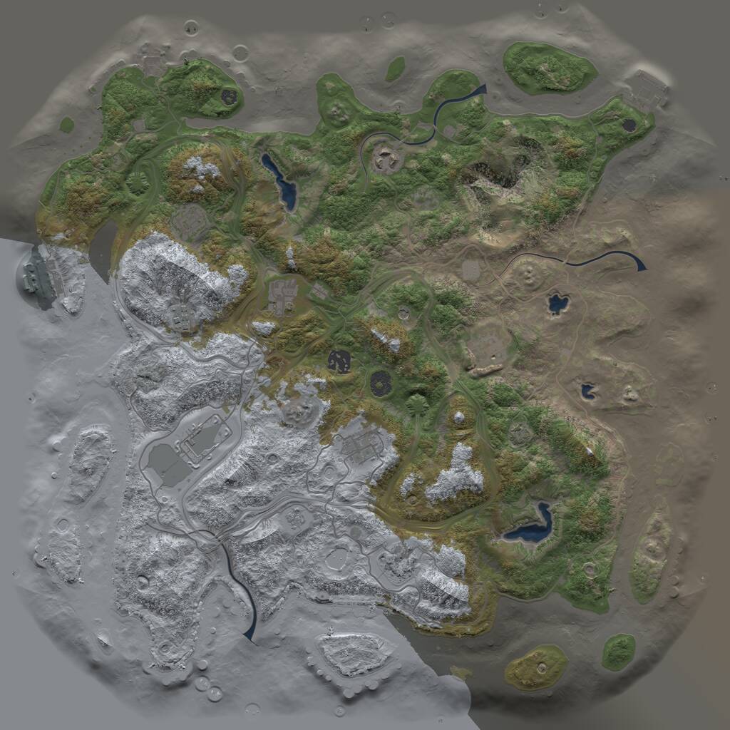 Rust Map: Procedural Map, Size: 4500, Seed: 63324933, 15 Monuments