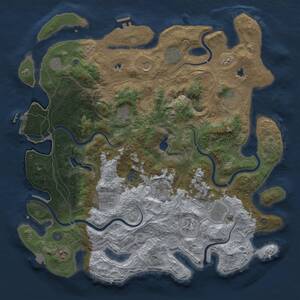 Thumbnail Rust Map: Procedural Map, Size: 4500, Seed: 245631, 19 Monuments