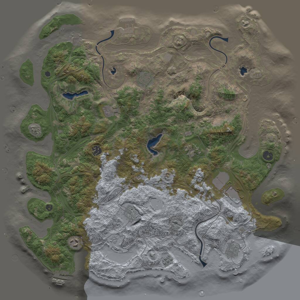 Rust Map: Procedural Map, Size: 4500, Seed: 245631, 15 Monuments