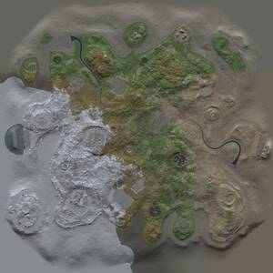 Thumbnail Rust Map: Procedural Map, Size: 3500, Seed: 100998335, 15 Monuments