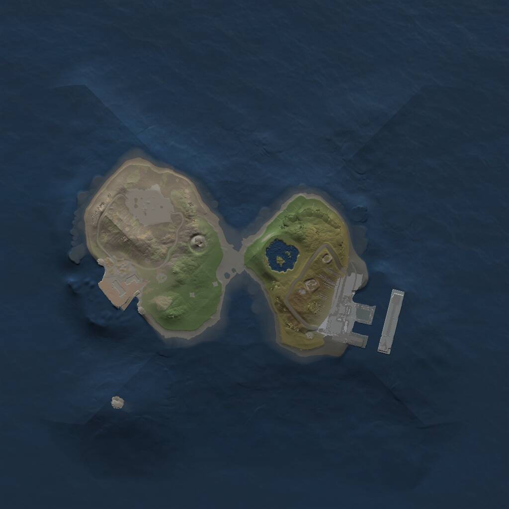 Rust Map: Procedural Map, Size: 1600, Seed: 1729349724, 2 Monuments