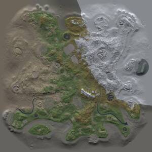 Thumbnail Rust Map: Procedural Map, Size: 3500, Seed: 1882241331, 14 Monuments