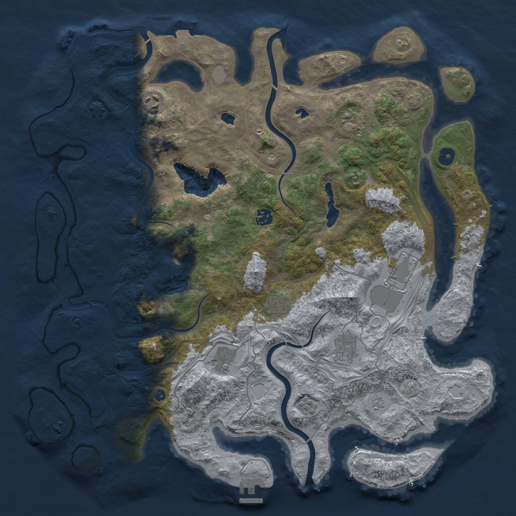Rust Map: Procedural Map, Size: 4500, Seed: 20241031, 14 Monuments