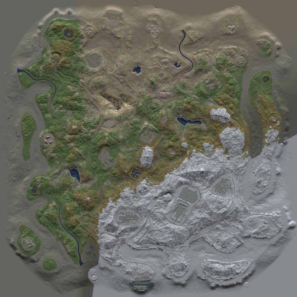 Rust Map: Procedural Map, Size: 4500, Seed: 20241031, 16 Monuments