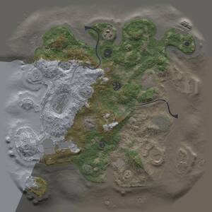 Thumbnail Rust Map: Procedural Map, Size: 3534, Seed: 45621, 13 Monuments