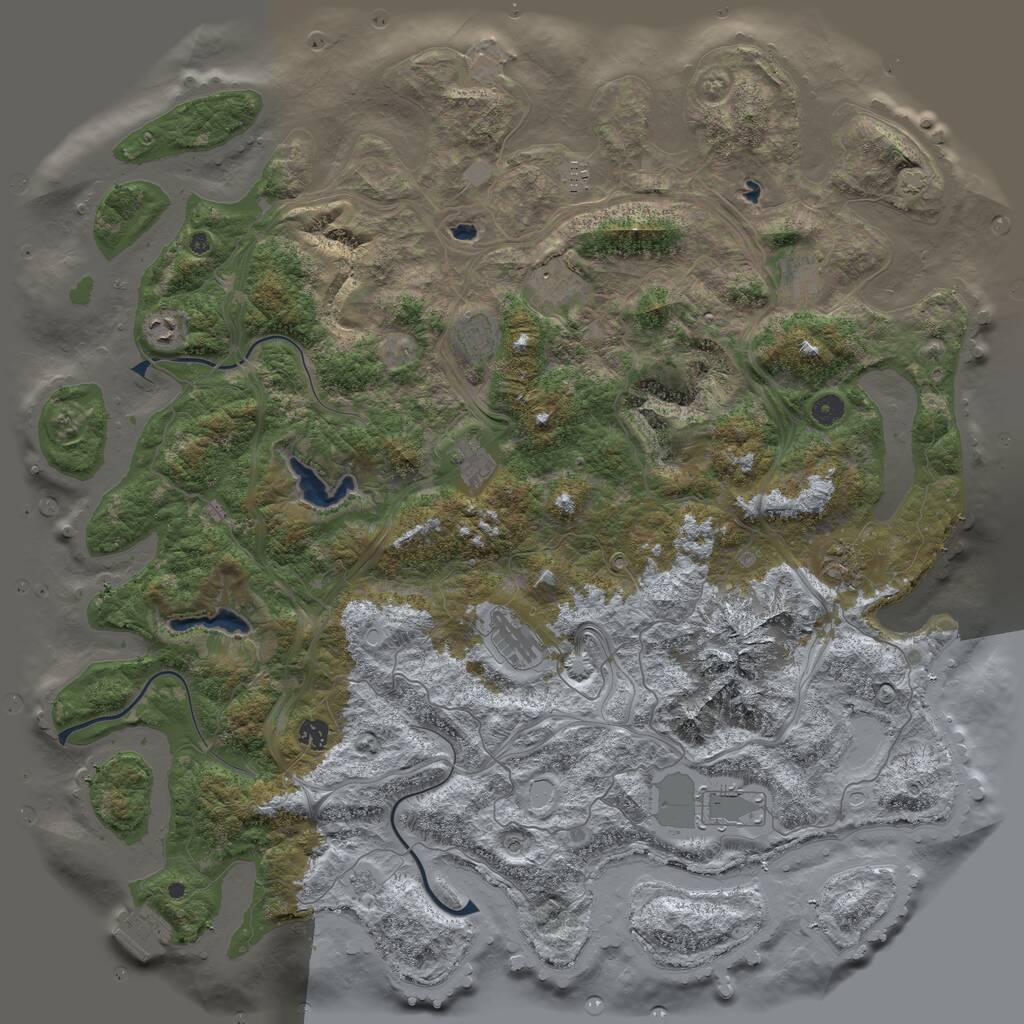 Rust Map: Procedural Map, Size: 5000, Seed: 110202241, 15 Monuments