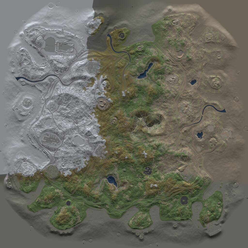 Rust Map: Procedural Map, Size: 4500, Seed: 2084332631, 16 Monuments