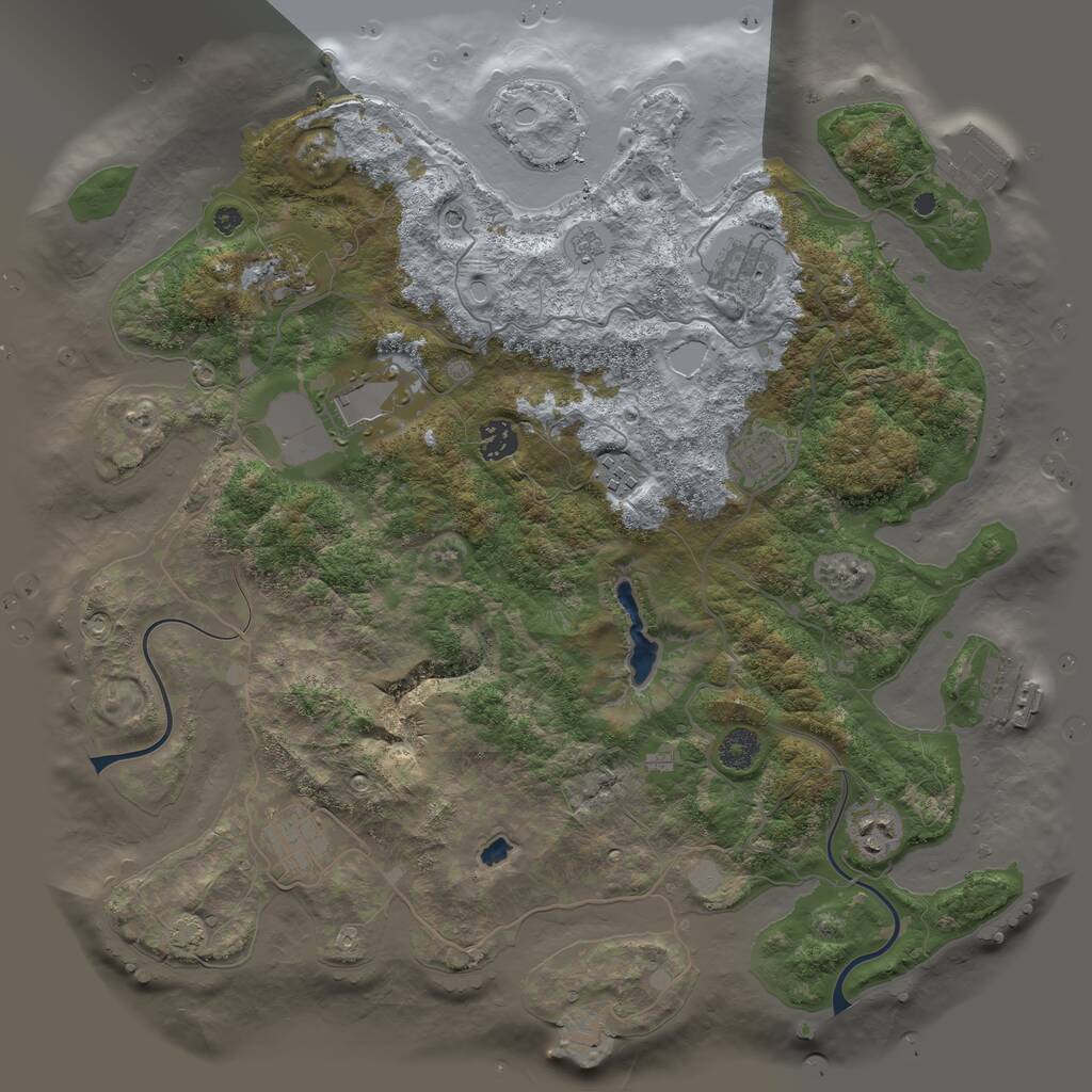 Rust Map: Procedural Map, Size: 4000, Seed: 1568755, 14 Monuments