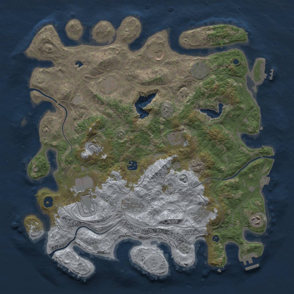 Rust Map: Procedural Map, Size: 4250, Seed: 1901139885, 17 Monuments