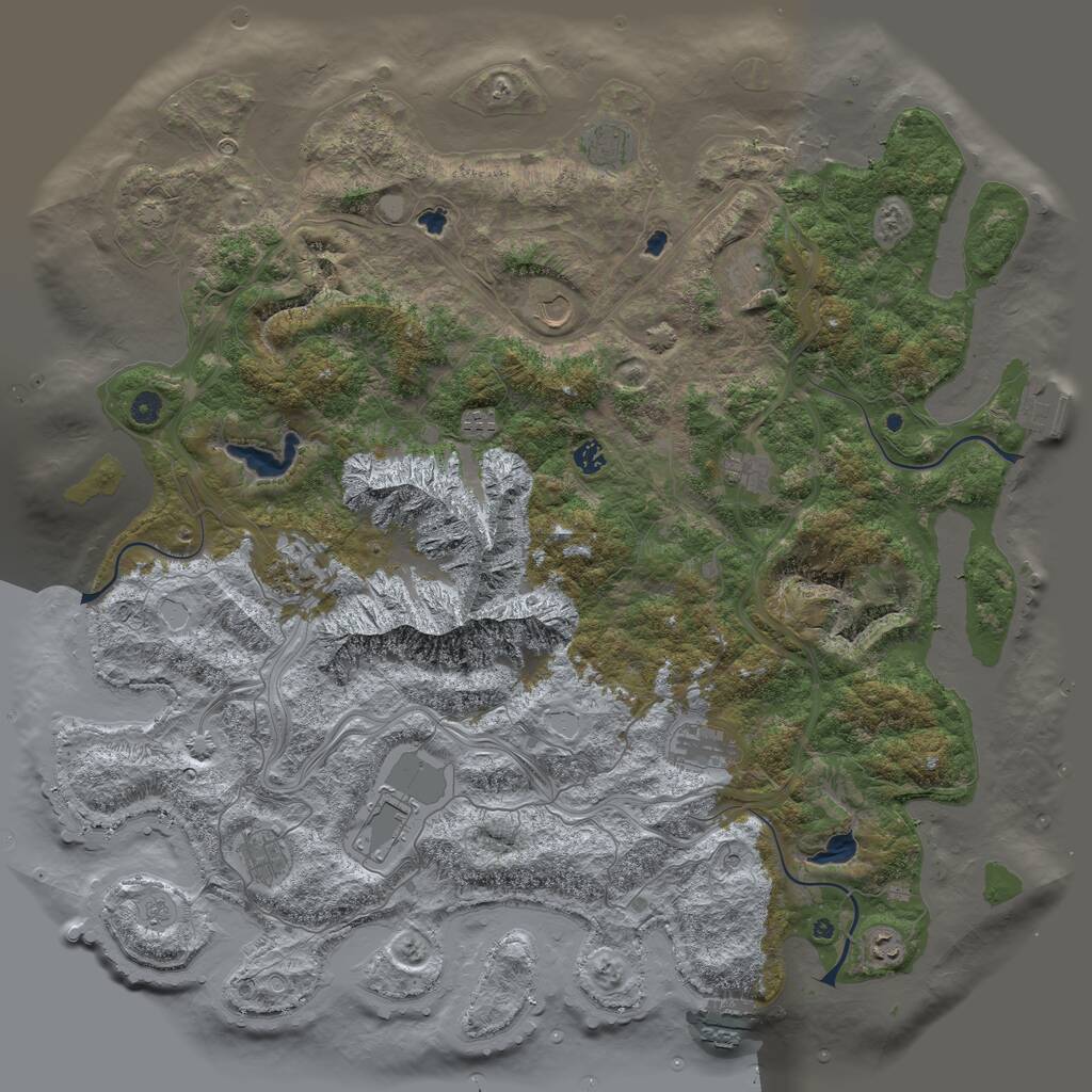 Rust Map: Procedural Map, Size: 5120, Seed: 17980000, 17 Monuments