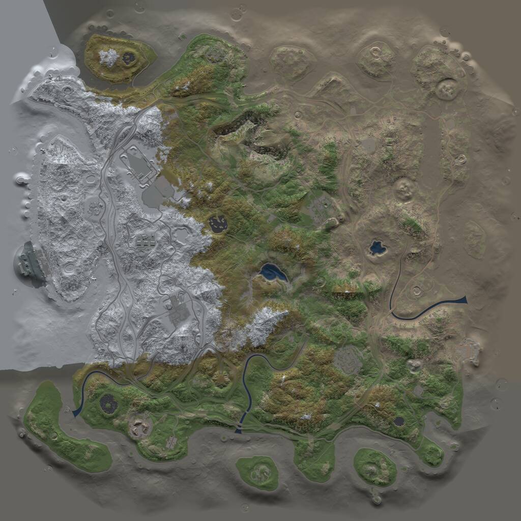 Rust Map: Procedural Map, Size: 4250, Seed: 20251231, 12 Monuments