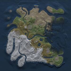 Thumbnail Rust Map: Procedural Map, Size: 3500, Seed: 864532706, 14 Monuments