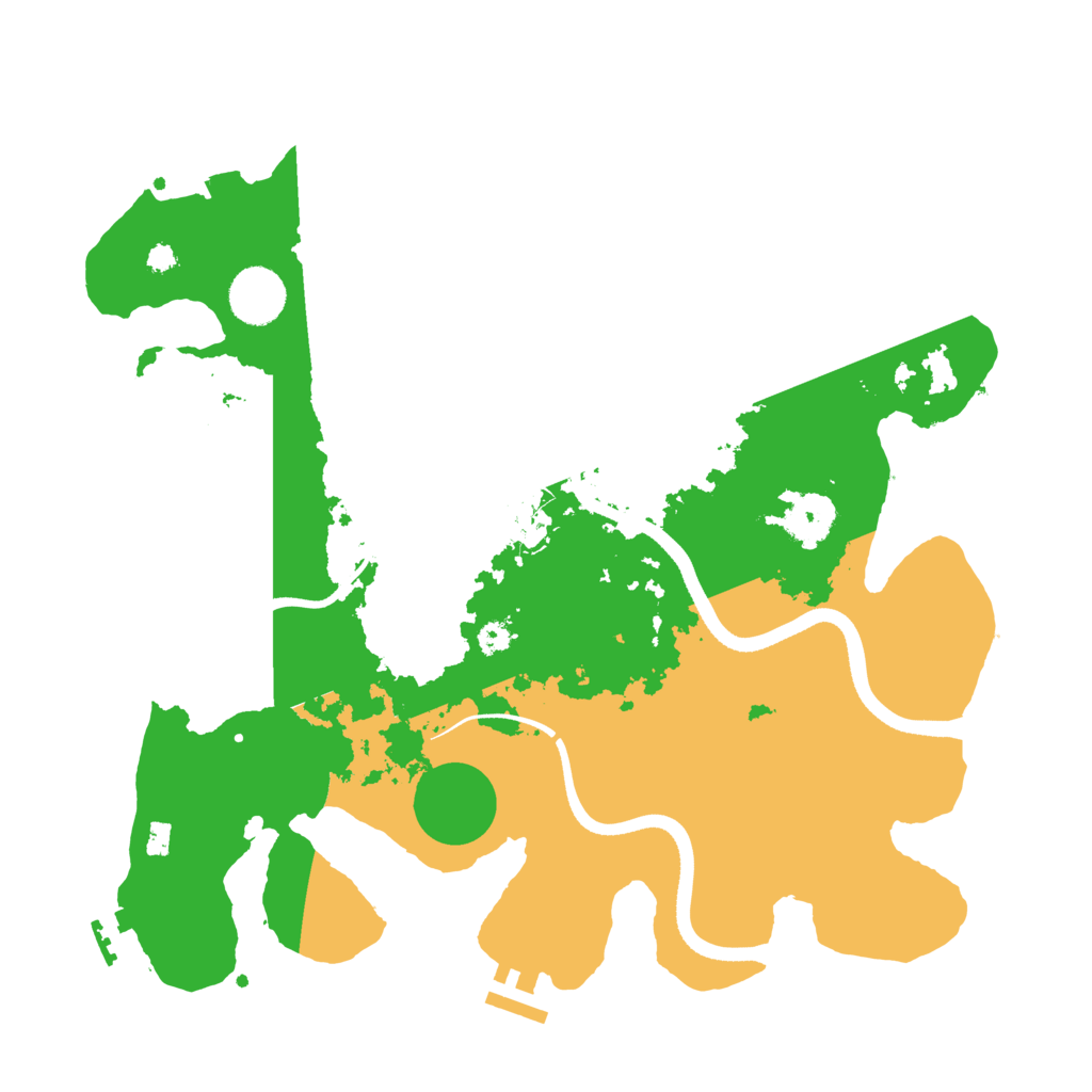 Biome Rust Map: Procedural Map, Size: 3500, Seed: 516844686