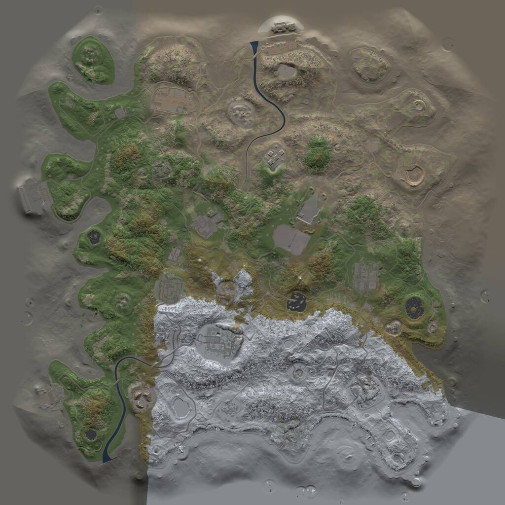 Rust Map: Procedural Map, Size: 3800, Seed: 2024041001, 17 Monuments