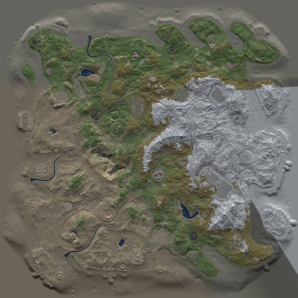 Rust Map: Procedural Map, Size: 4750, Seed: 3563457, 17 Monuments