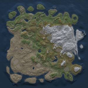 Thumbnail Rust Map: Procedural Map, Size: 4500, Seed: 179213701, 16 Monuments