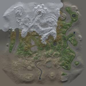 Thumbnail Rust Map: Procedural Map, Size: 3500, Seed: 1960364517, 11 Monuments