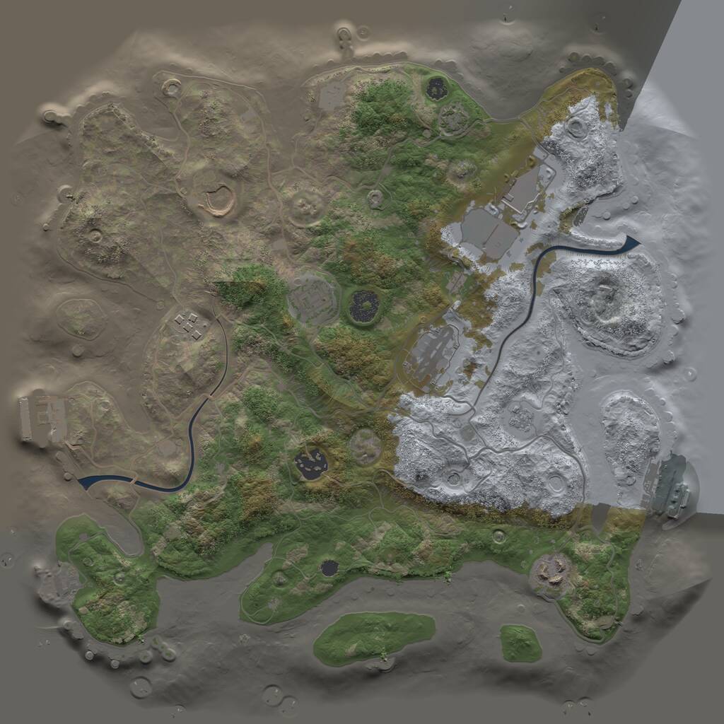 Rust Map: Procedural Map, Size: 3500, Seed: 884944470, 13 Monuments