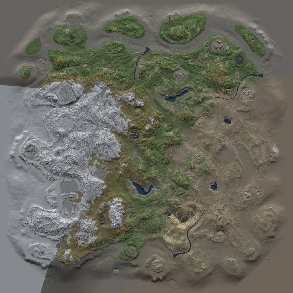 Rust Map: Procedural Map, Size: 4500, Seed: 15865950, 15 Monuments