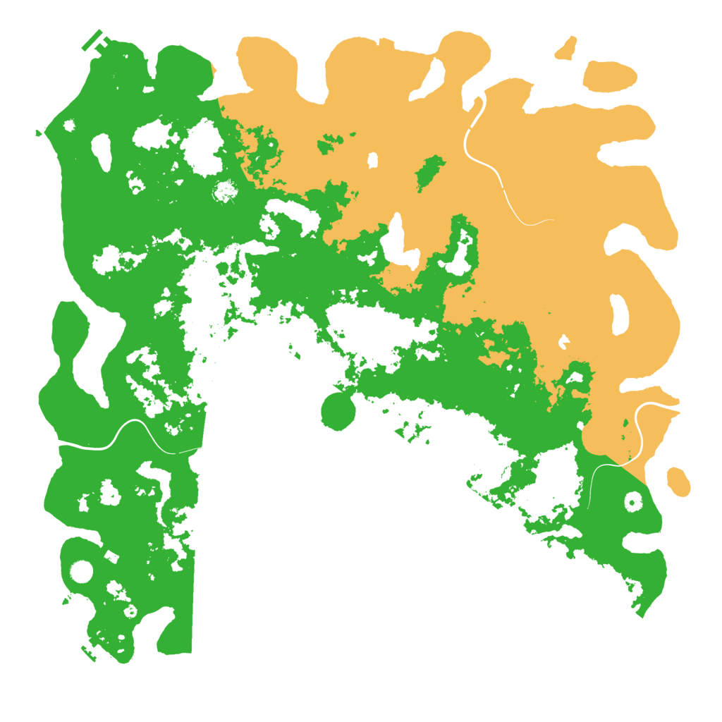 Biome Rust Map: Procedural Map, Size: 5555, Seed: 1000500800