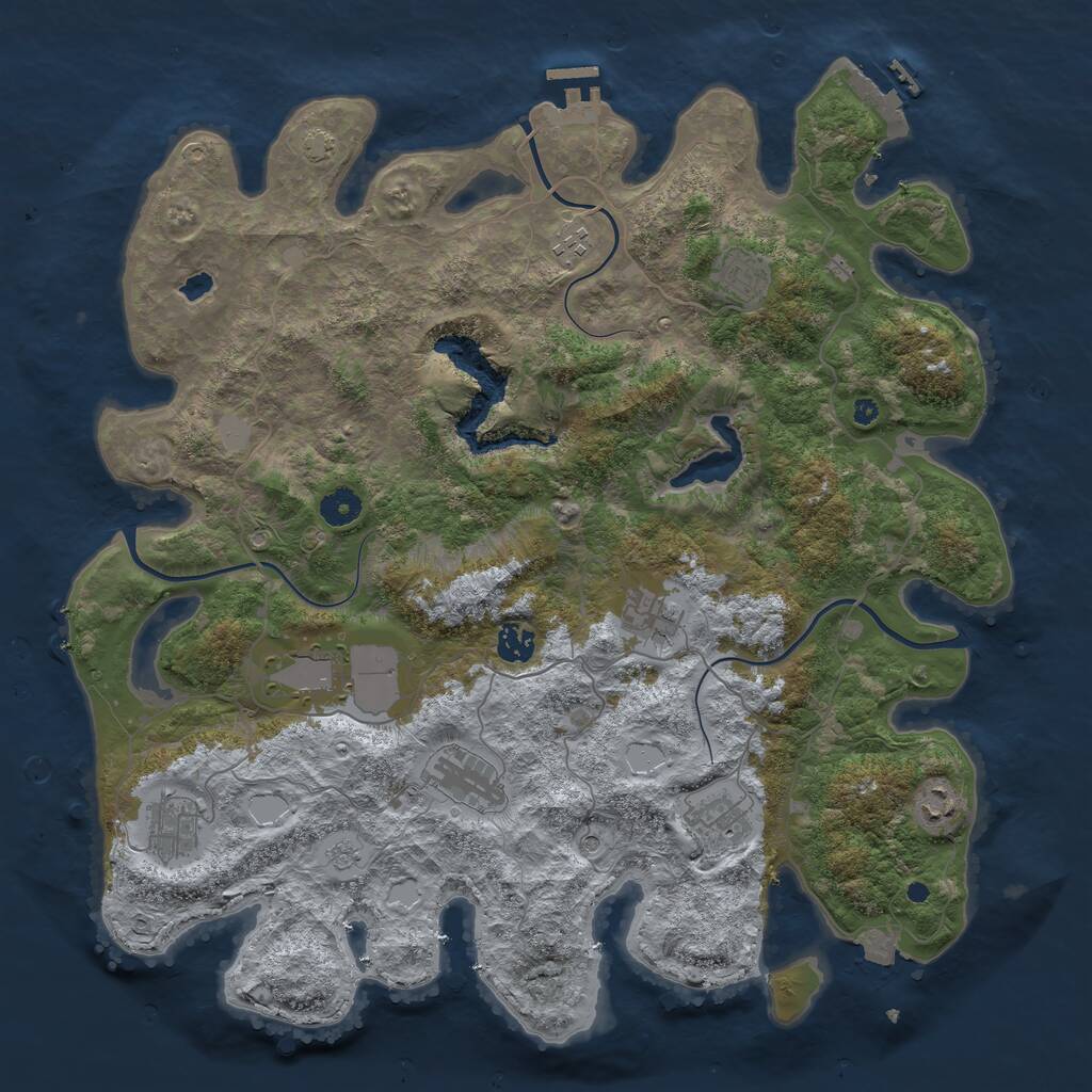 Rust Map: Procedural Map, Size: 4200, Seed: 1777777, 15 Monuments