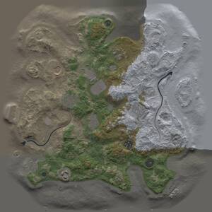 Thumbnail Rust Map: Procedural Map, Size: 3500, Seed: 79083730, 14 Monuments