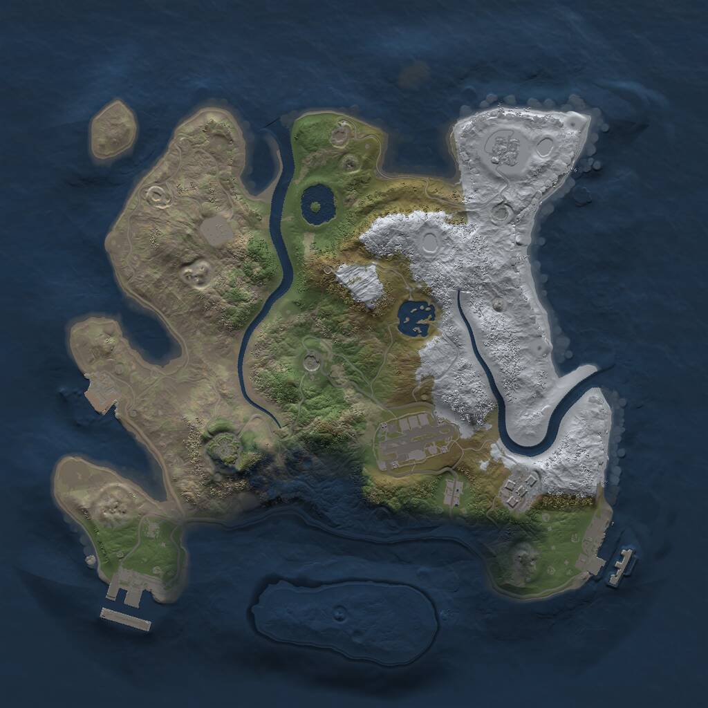 Rust Map: Procedural Map, Size: 2800, Seed: 241003, 9 Monuments