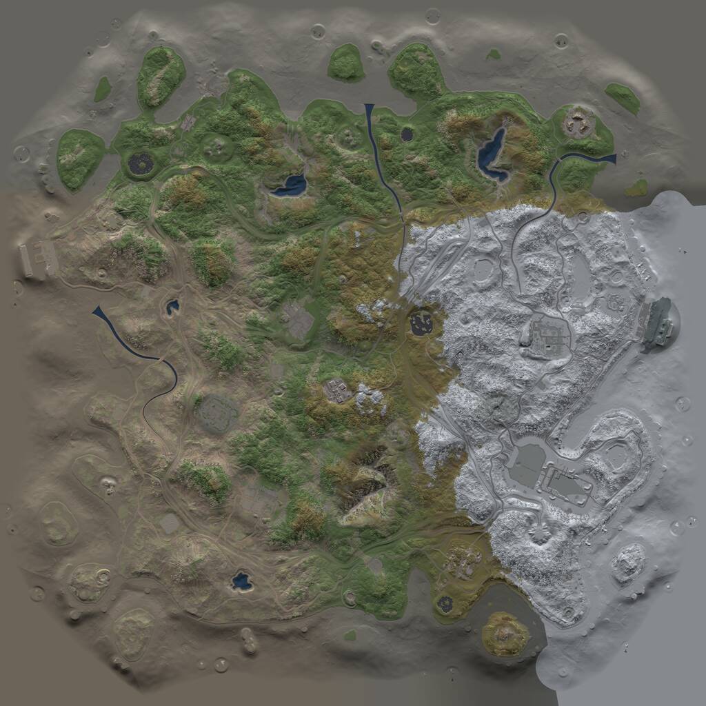 Rust Map: Procedural Map, Size: 4500, Seed: 62078561, 15 Monuments