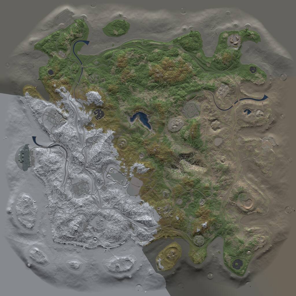 Rust Map: Procedural Map, Size: 4250, Seed: 1987023783, 15 Monuments