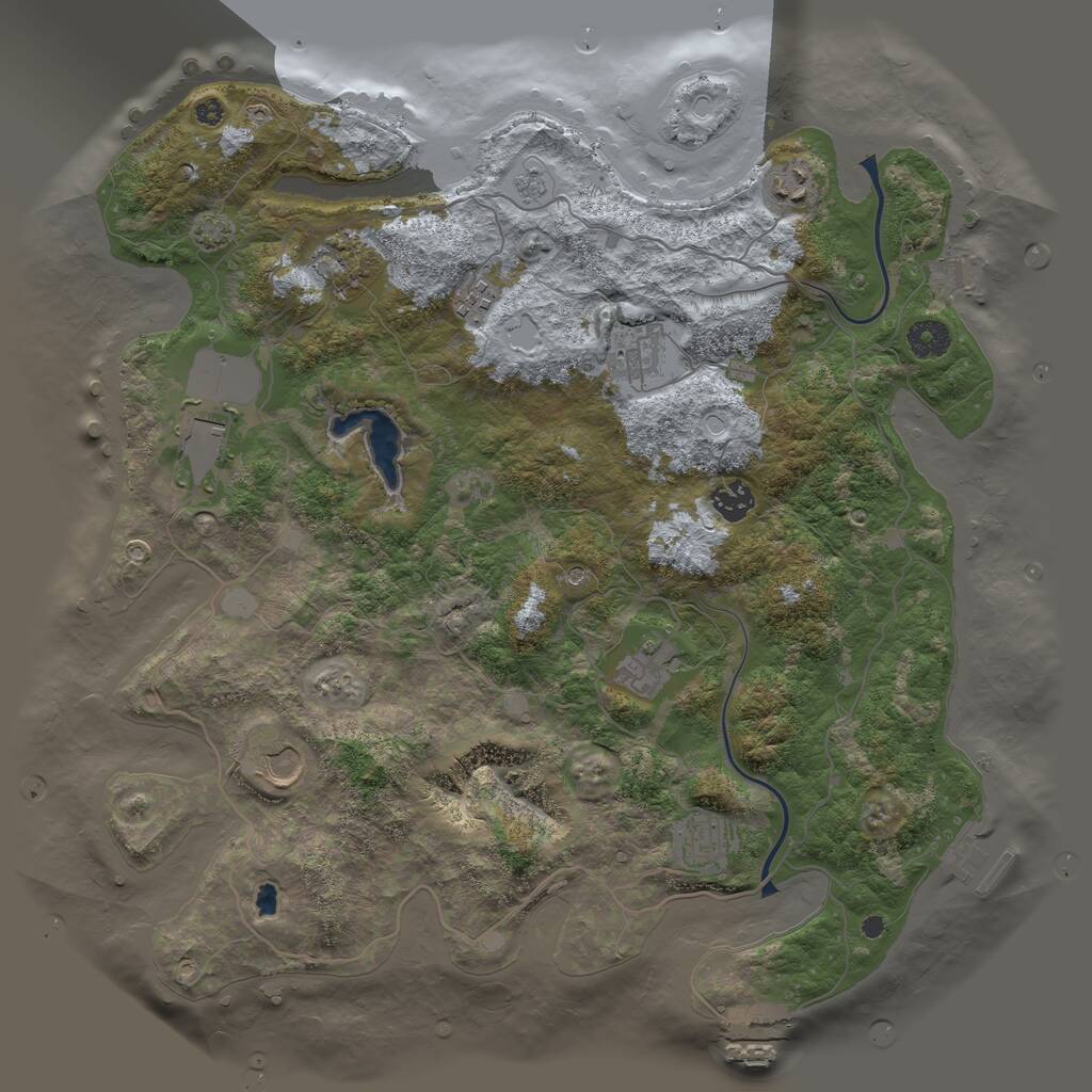 Rust Map: Procedural Map, Size: 4000, Seed: 481983, 15 Monuments
