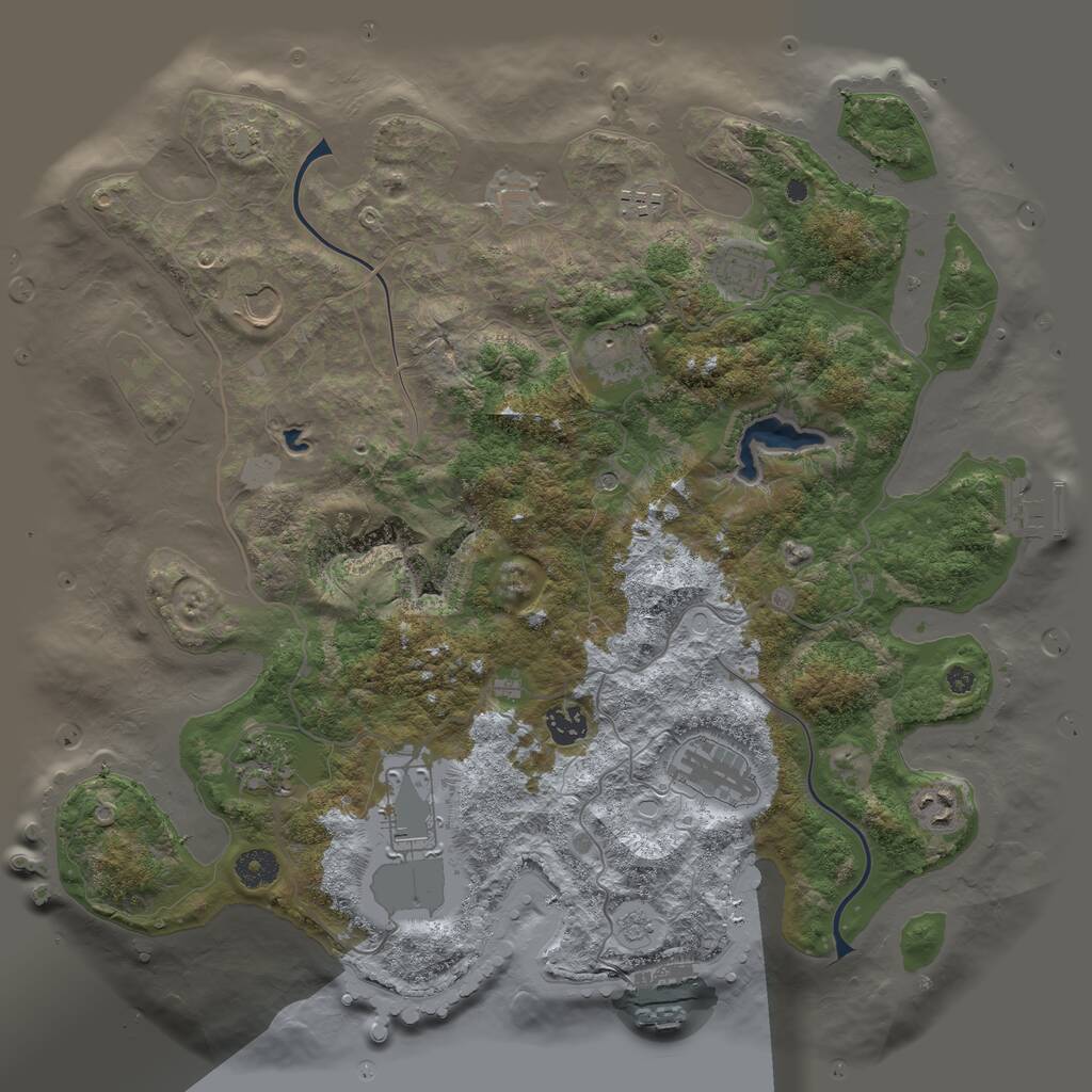 Rust Map: Procedural Map, Size: 4000, Seed: 684262076, 15 Monuments