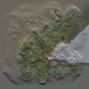 Thumbnail Rust Map: Procedural Map, Size: 3000, Seed: 183552580, 10 Monuments