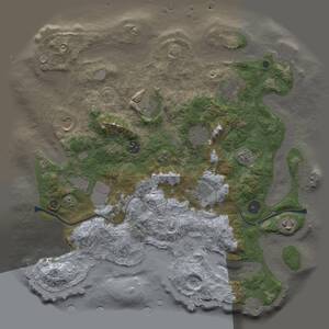 Thumbnail Rust Map: Procedural Map, Size: 3750, Seed: 20241003, 15 Monuments