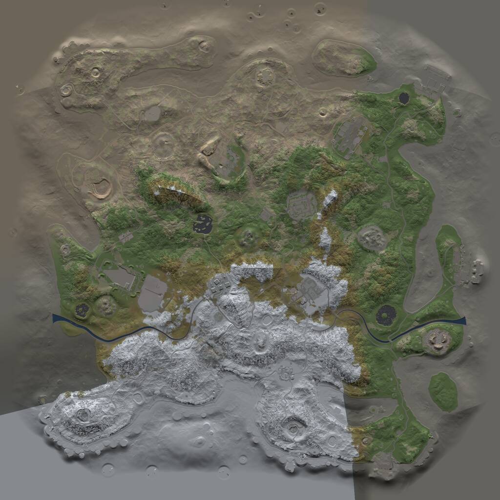 Rust Map: Procedural Map, Size: 3750, Seed: 20241003, 15 Monuments