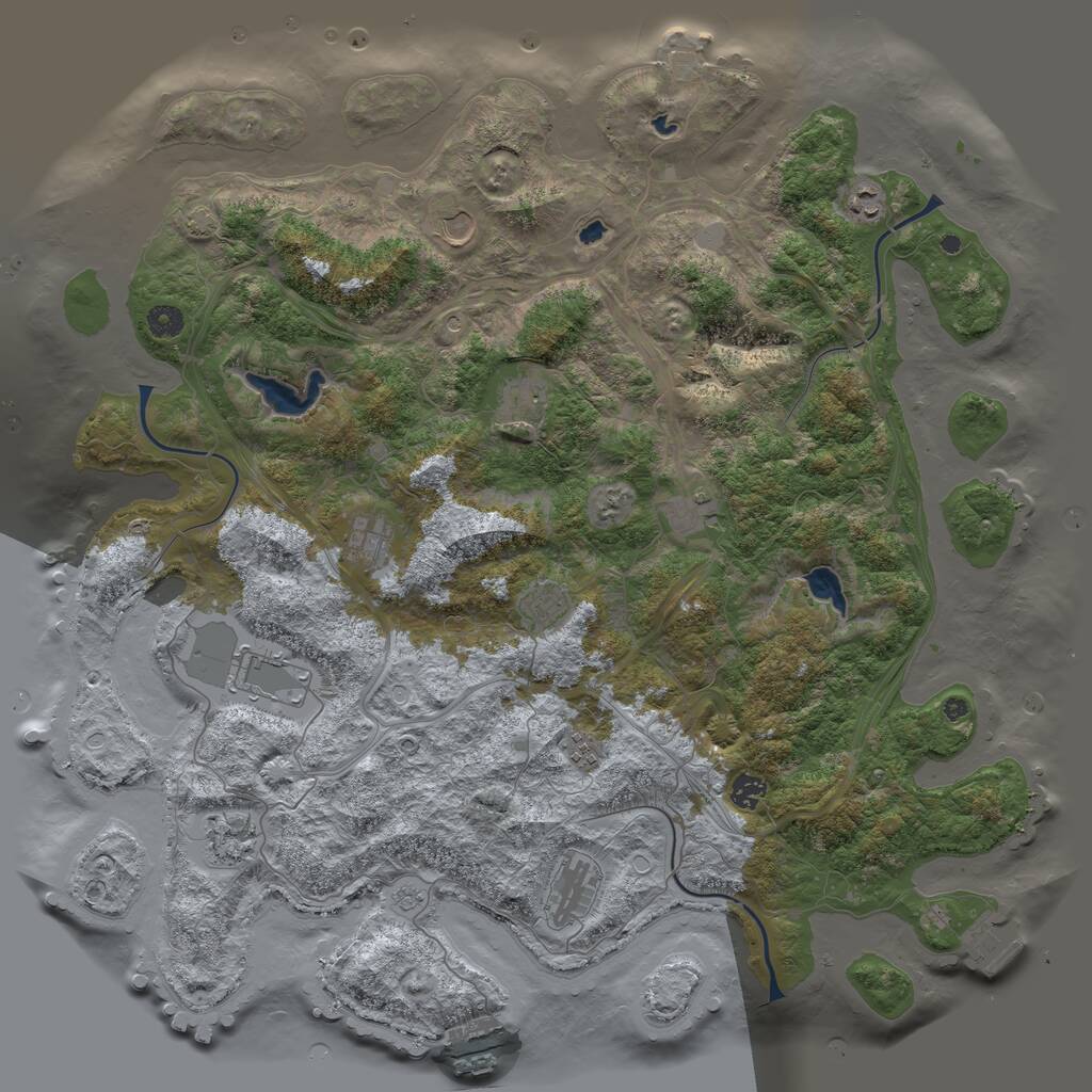 Rust Map: Procedural Map, Size: 4675, Seed: 70000, 17 Monuments