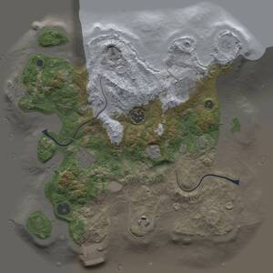 Thumbnail Rust Map: Procedural Map, Size: 3165, Seed: 1, 10 Monuments