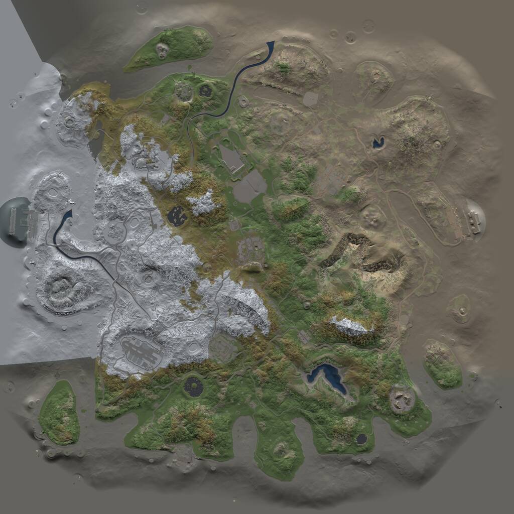 Rust Map: Procedural Map, Size: 4000, Seed: 1608973323, 16 Monuments