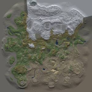 Thumbnail Rust Map: Procedural Map, Size: 4253, Seed: 1, 16 Monuments