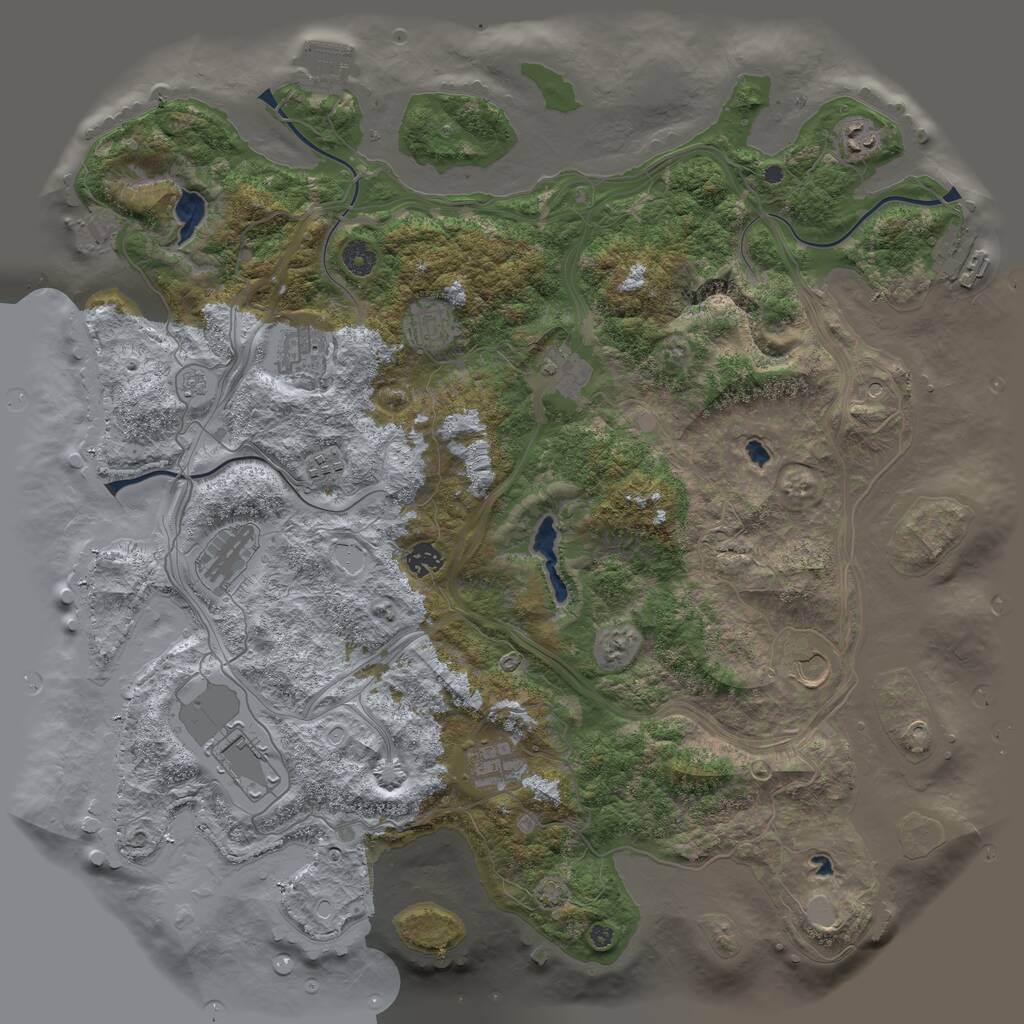 Rust Map: Procedural Map, Size: 4500, Seed: 220302184, 16 Monuments