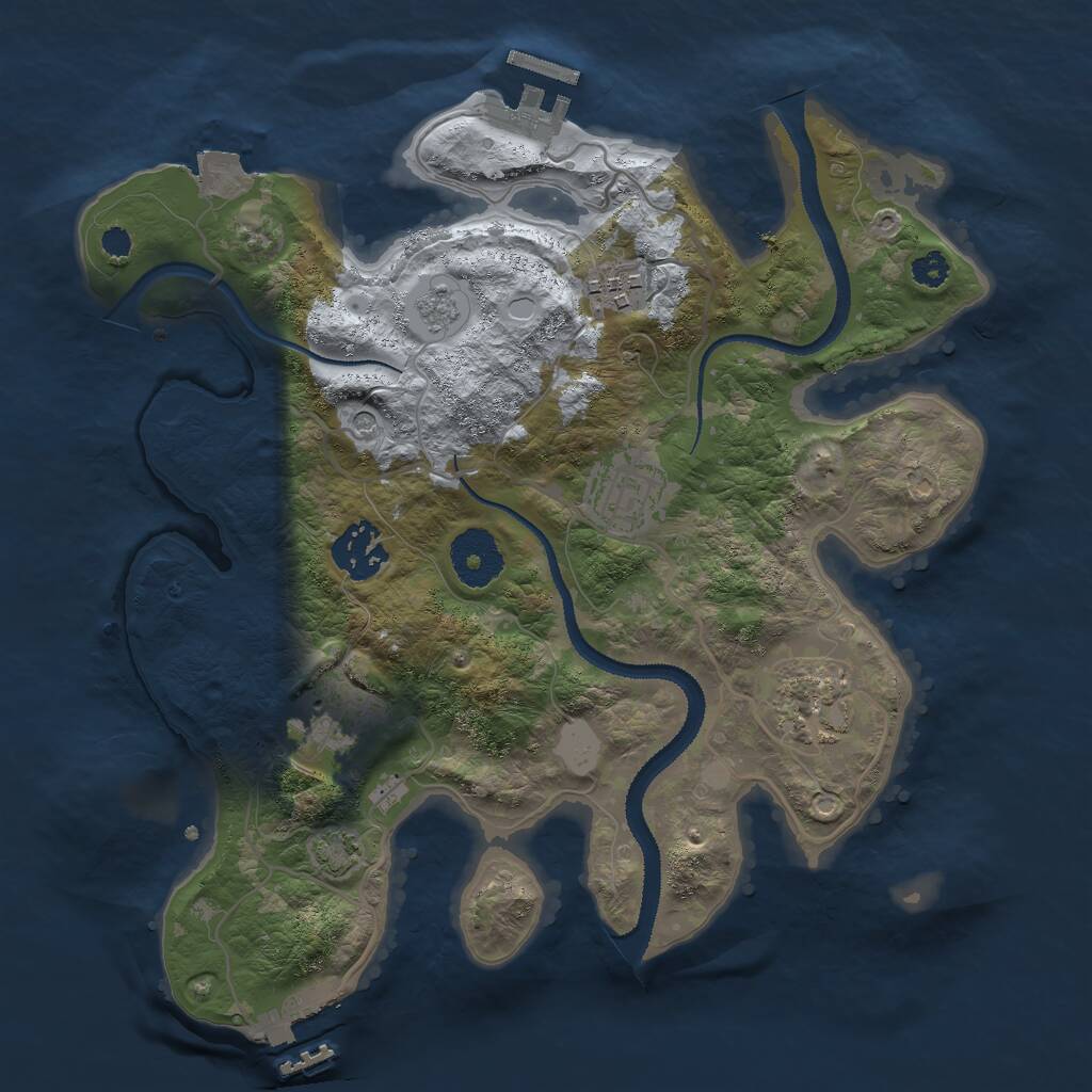 Rust Map: Procedural Map, Size: 3000, Seed: 1770733294, 11 Monuments