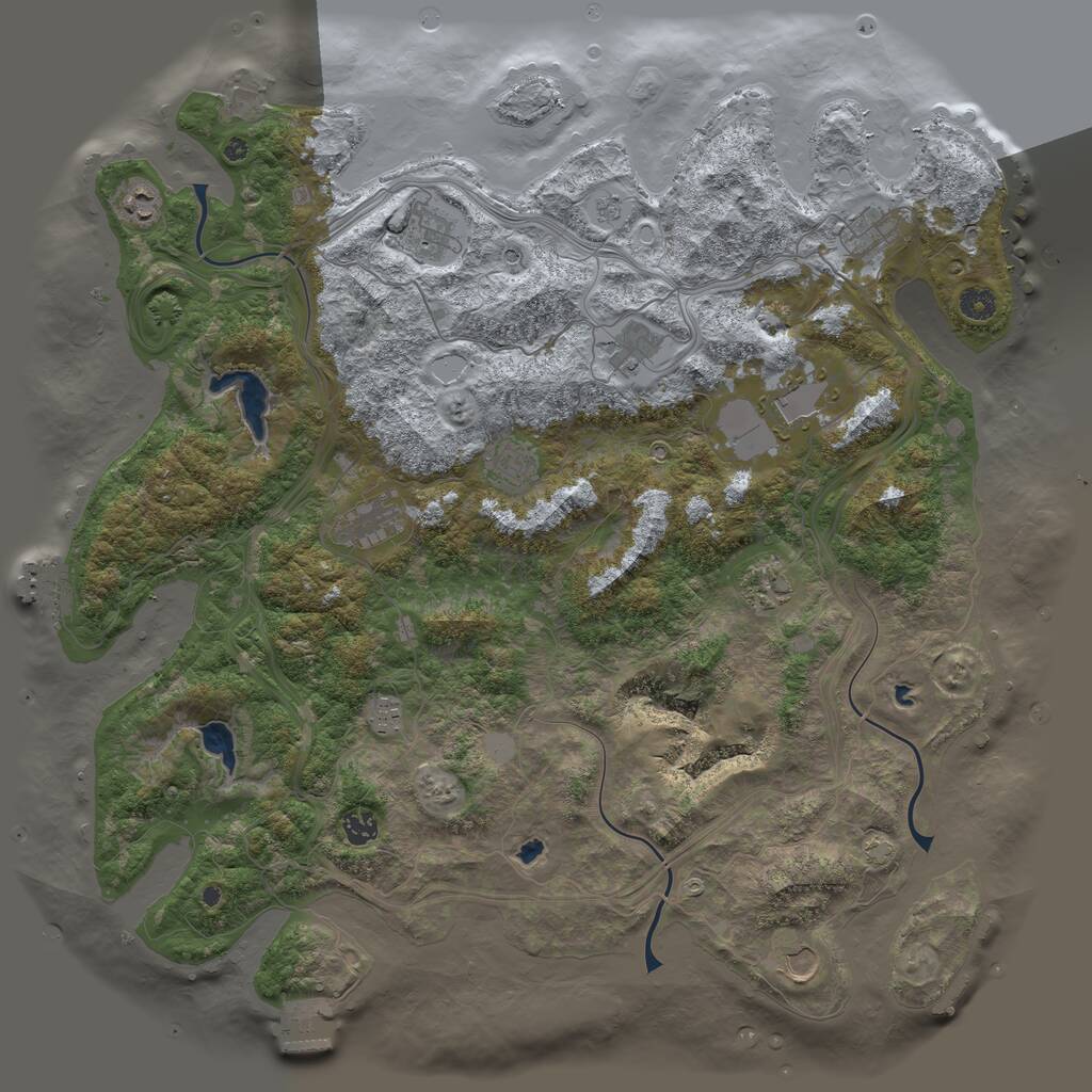 Rust Map: Procedural Map, Size: 4650, Seed: 10032024, 17 Monuments