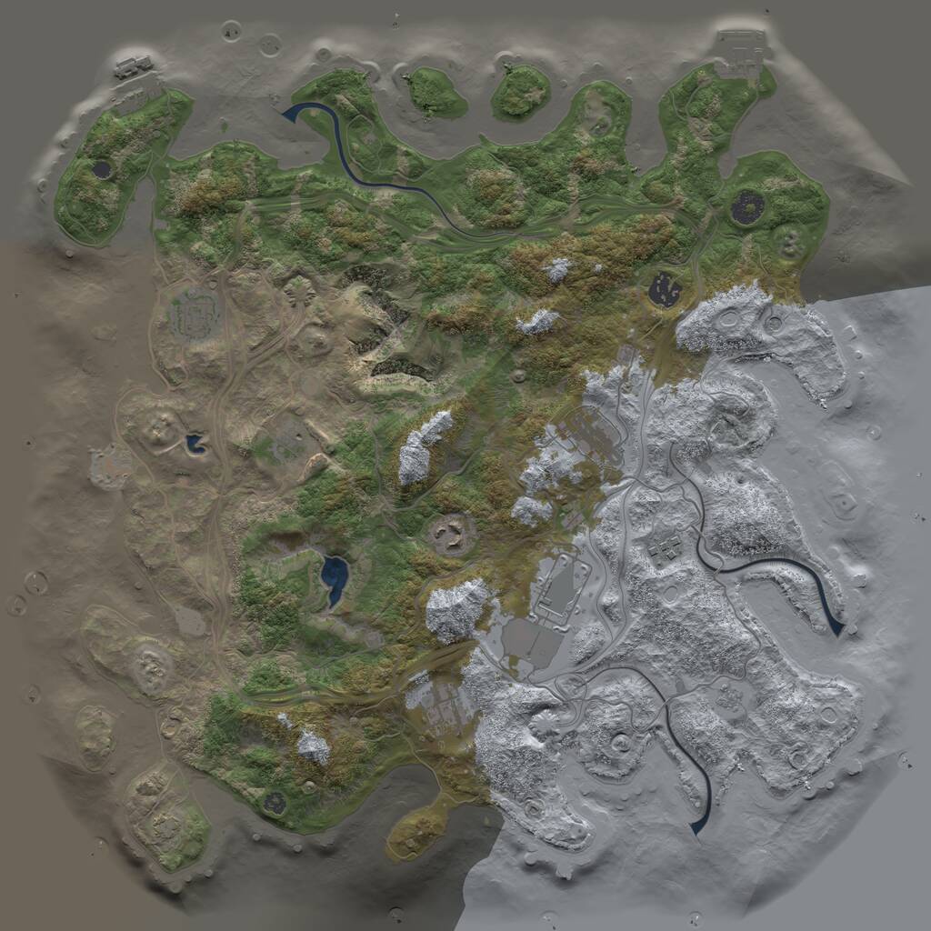 Rust Map: Procedural Map, Size: 4253, Seed: 2099559415, 14 Monuments