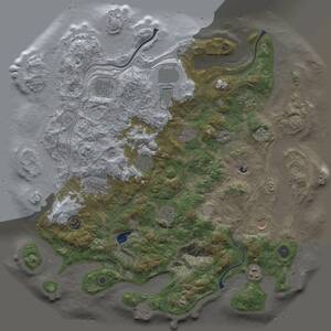 Thumbnail Rust Map: Procedural Map, Size: 4301, Seed: 986876, 17 Monuments